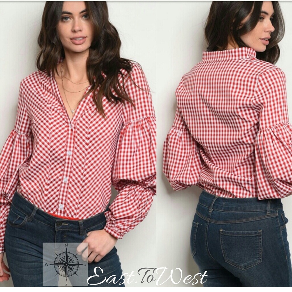 Red Gingham Bodysuit